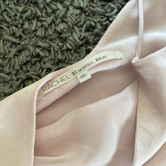 Rachel Roy Soft Pink Satin Accordion-Pleated Cami Midi Dress Size XS - Picture 12 of 16